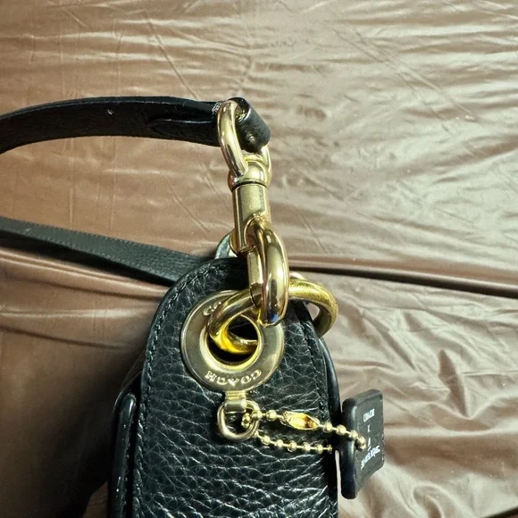 Coach X Jean Michel Basquiat Kleo Handbag 17 for Women Gold/Black - Picture 6 of 13